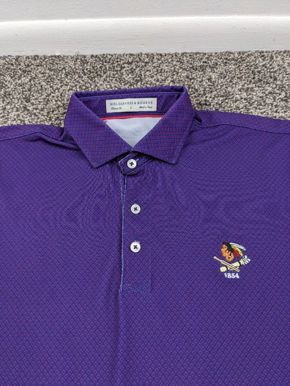 Holderness & Bourne Philadelphia Cricket Club Polo Shirt Performance Mens Large